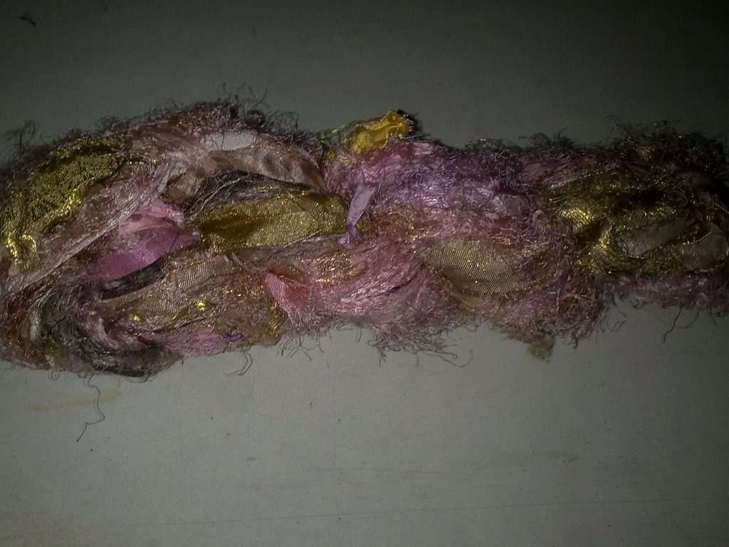 Recycled Sari Silk Ribbon – Baby Pink