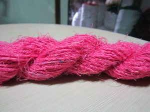 Recycle Linen Yarn-HOT PINK