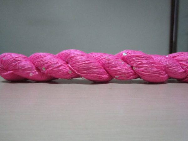 Spun Silk Yarn SEQ - Deep Pink