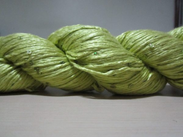 Spun Silk Yarn SEQ - Lime Green