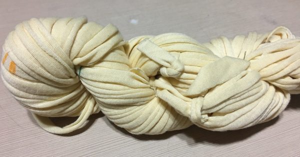 Recycle T-Shirt Ribbon -FRENCH VANILLA
