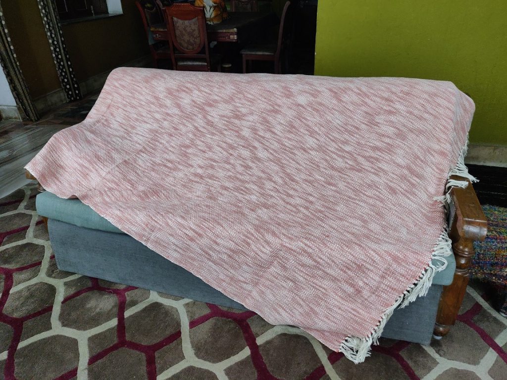 Silk Throw – LST Red White Silk