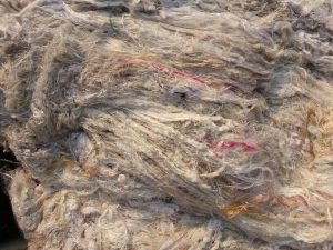 Recycled Sari Silk Fibre Batt – Plain Beige