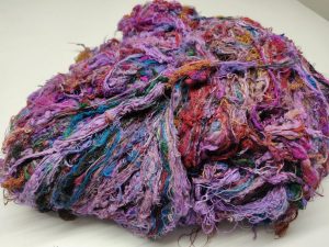 Recycled Sari Silk Fibre Batt – Lavender