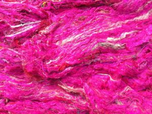 Recycled Sari Silk Fibre Batt – Fuchsia