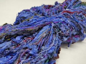 Recycled Sari Silk Fibre Batt – Purple