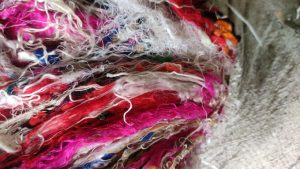 Recycled Sari Silk Fibre Batt – Multicolor