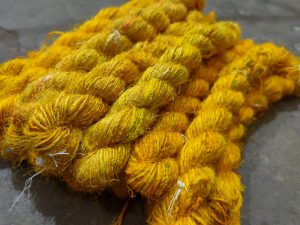 Recycled Sari Silk Yarn – Premium – Mustard