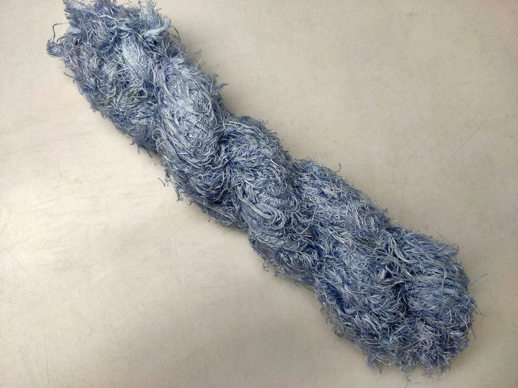 Linen Frizz Ribbon – Blue Grey