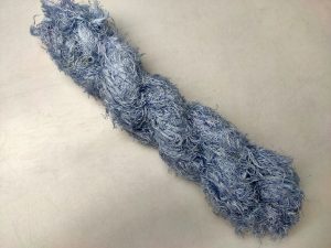 Linen Frizz Ribbon – Blue Grey